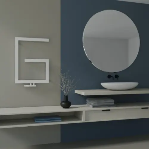 Grzejnik dekoracyjny modena wizualizacja bialy