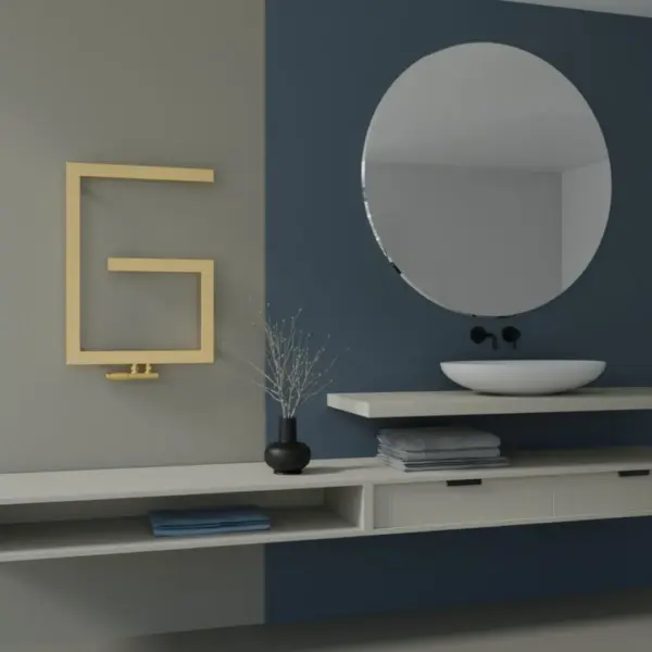 Grzejnik dekoracyjny modena wizualizacja złoty