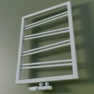 Grzejnik orlean bialy zielone tlo